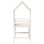 vidaXL Lit superposé avec échelle et toit sans matelas blanc 90x190 cm