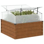 vidaXL Jardinière de jardin avec serre acier résistant aux intempéries