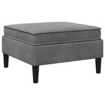 vidaXL Pouf avec Rangement Gris foncé Velours