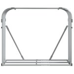vidaXL Porte-bûches gris clair 120x45x100 cm acier galvanisé