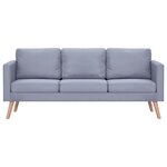 vidaXL Ensemble de canapés à 2 places et à 3 places Tissu Gris clair