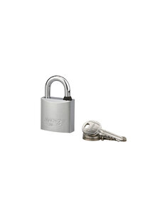 THIRARD - Cadenas à clé Mach 3  laiton nickelé  extérieur  anse inox  30mm  2 clés - THIRARD