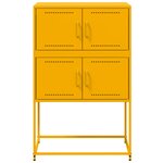 vidaXL Buffet jaune moutarde 68 5x38 5x107 cm acier
