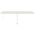 vidaXL Auvent automatique avec capteur de vent et LED 600x350 cm Crème