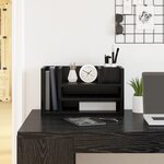 vidaXL Organisateur de bureau chêne noir 44.5x24x25 cm bois reconstitué