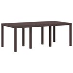 vidaXL Ensemble de salle à manger pour jardin 7 Pièces Marron et taupe PP