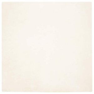 vidaXL Tapis en Fourrure Synthétique de Lapin Blanc 120 x 120 cm