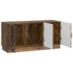 vidaXL Meuble TV Chêne fumé 99 x 34 5 x 47 cm Bois d'ingénierie