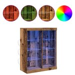 vidaXL Buffet avec éclairage LED en vieux bois 41x37x100 cm