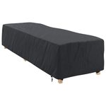 vidaXL Housse de Transat Uni Noir 74 x 210 x 40 cm tissu