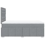 vidaXL Sommier à lattes de lit et matelas gris clair 120x190 cm tissu