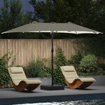 vidaXL Parasol de jardin Couleur sable 385 x 209 x 244 cm tissu