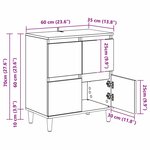 vidaXL Buffets 3 Pièces Bois Ancien 60 x 35 x 70 cm Bois d'ingénierie