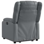 vidaXL Fauteuil inclinable Gris Similicuir