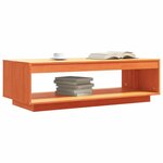 vidaXL Table basse cire marron 110x50x33 5 cm bois massif de pin