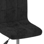 vidaXL Chaise pivotante de salle à manger Noir Velours