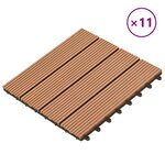 vidaXL Carreau de terrasse 11 Pièces Marron 30 x 30 cm WPC