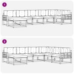 vidaXL Ensemble de canapés d'extérieur 7 pc Naturel et Beige