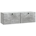 vidaXL Meuble TV mural Gris béton 98 x 31 x 30 cm Bois d'ingénierie