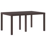 vidaXL Ensemble de Salle à Manger de Jardin 5 Pièces avec Coussins Brun Poly Rattan