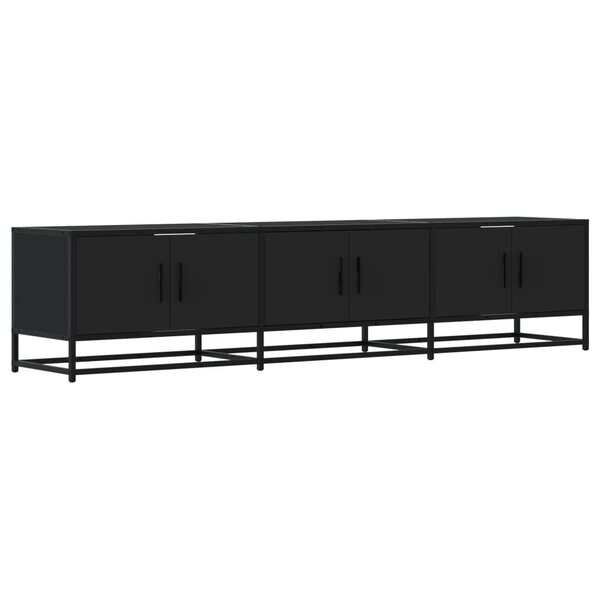vidaXL Meuble TV noir 180x35x41 cm bois d'ingénierie