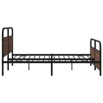 vidaXL Cadre de lit en métal sans matelas chêne marron 193x203 cm
