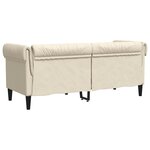 vidaXL Canapé Chesterfield 2 places lin