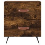 vidaXL Tables de chevet 2Pièces chêne fumé 40x35x47 5cm bois d’ingénierie