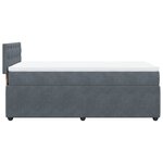vidaXL Sommier à lattes de lit et matelas Gris foncé 80x200 cm Velours