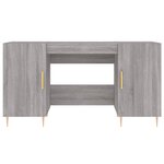 vidaXL Bureau sonoma gris 140x50x75 cm bois d'ingénierie