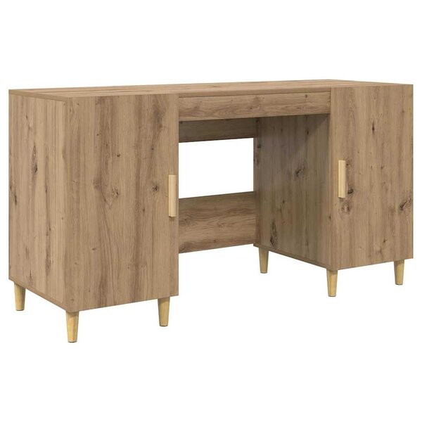vidaXL Bureau Chêne artisanal 140 x 50 x 75 cm Bois d'ingénierie