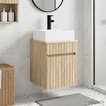 vidaXL Meuble-sèche avec évier mural Chêne Sonoma 39 x 41 x 62 5 cm