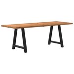 vidaXL Table à manger marron clair bois de chêne massif rectangulaire