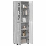 vidaXL Haut Armoire avec étagère FLORIN Gris Sonoma 60 x 35 x 182 cm
