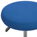 vidaXL Chaise pivotante de bureau Bleu Velours