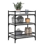 vidaXL Chariot de cuisine sonoma gris 65x40x86 5 cm bois d'ingénierie