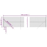 vidaXL Clôture à mailles losangées anthracite 2x25 m