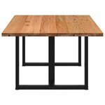 vidaXL Table à manger marron clair bois de chêne massif rectangulaire