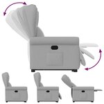 vidaXL Fauteuil inclinable gris nuage tissu