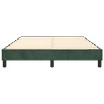 vidaXL Cadre de lit à ressorts vert foncé 140x200 cm velours