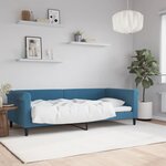 vidaXL Lit de repos bleu 90x200 cm velours