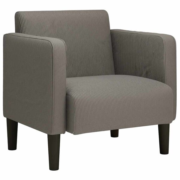 vidaXL Canapé-chaise accoudoirs gris clair 54 cm tissu velours côtelé