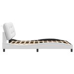 vidaXL Cadre de lit sans matelas Hvar blanc 120x200 cm similicuir