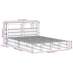 vidaXL Cadre de lit sans matelas cire marron 135x190cm bois pin massif