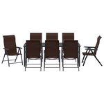 vidaXL Ensemble de jardin 9 pièces marron Rattan synthétique