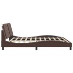 vidaXL Cadre de lit avec LED sans matelas marron 200x200 cm