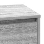 vidaXL Cabinet de chevet avec Gris 71 x 34.5 x 75 cm Bois d'ingénierie