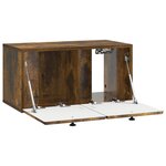 vidaXL Meuble TV mural 59 5 x 31 x 30 cm Chêne fumé Bois d'ingénierie