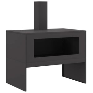 vidaXL Braise Noir 80 x 50 x 96 cm Acier laminé à froid