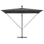 vidaXL Parasol banane à mât déporté Anthracite 294 x 200 x 254 cm